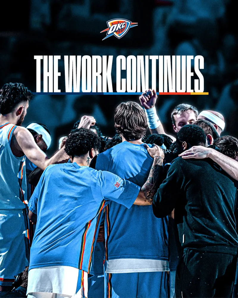 开云官方平台-冲击卫冕！雷霆官方晒海报：我们连续三年斩获西部头号种子